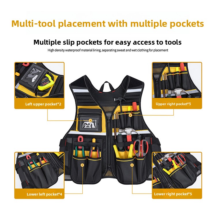 Gardening Tools Logo - Customizable Logo Multi-socket Vest Rescue Site