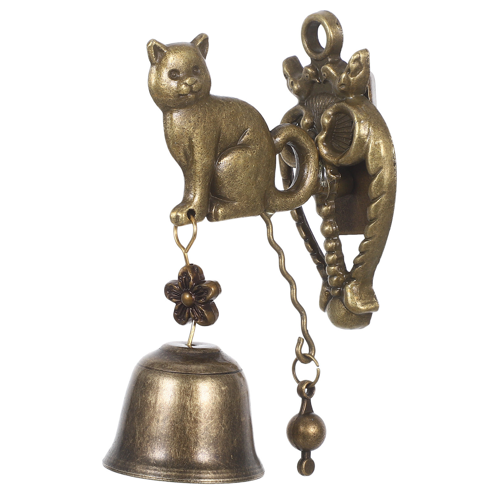 Gardening Tools Store - Vintage Metal Cat Doorbell Wind Chime