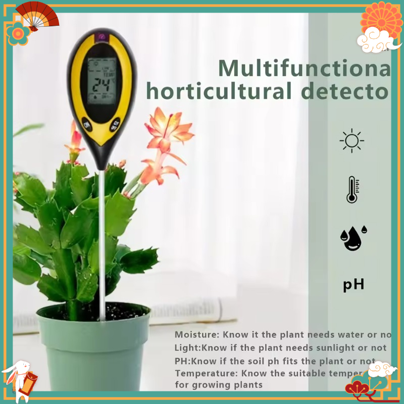 Multifunctional 4-in-1 Soil PH - Gardening Tools And Uses ulasan dan harga