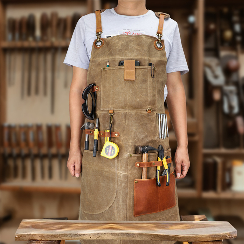 Heavy Industry Waxed Canvas Ap - Gardening Tools Logo ulasan dan harga