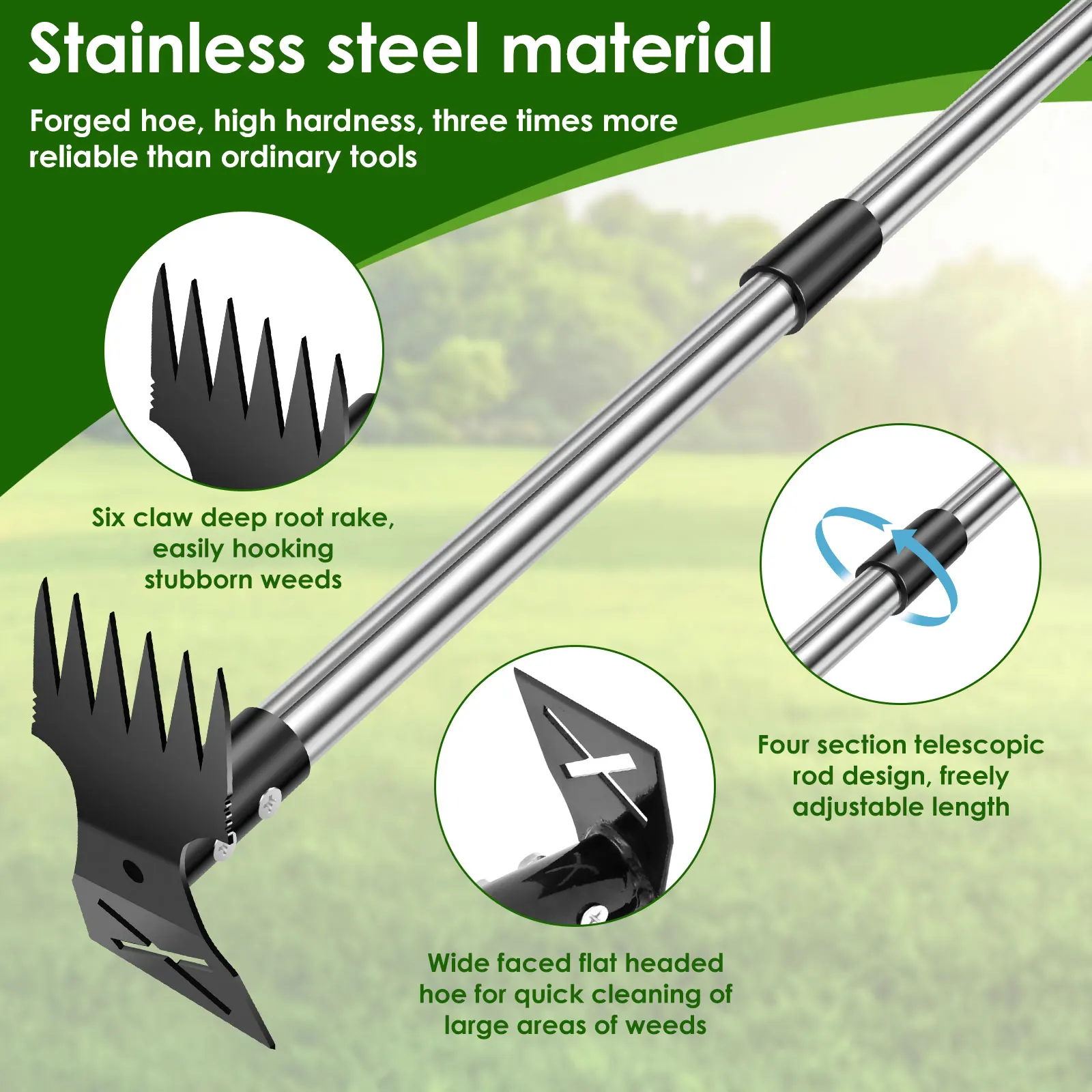 Garden Thatch Rake Stainless S - Gardening Tools To Remove Weeds ulasan dan harga