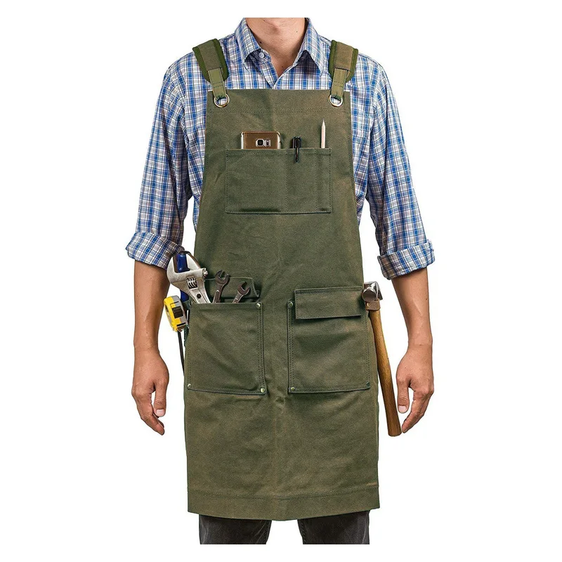 Thickened Canvas Apron Waterpr - Gardening Tools Logo ulasan dan harga