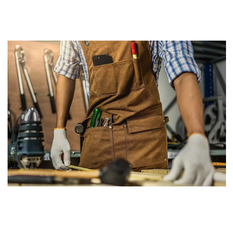 Thickened Canvas Apron Waterpr - Gardening Tools Logo ulasan dan harga