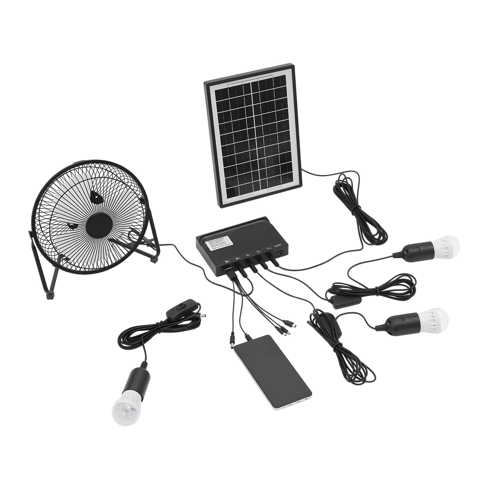 100-240V Solar Fan And Lamp Ki - Gardening Tools Shop ulasan dan harga
