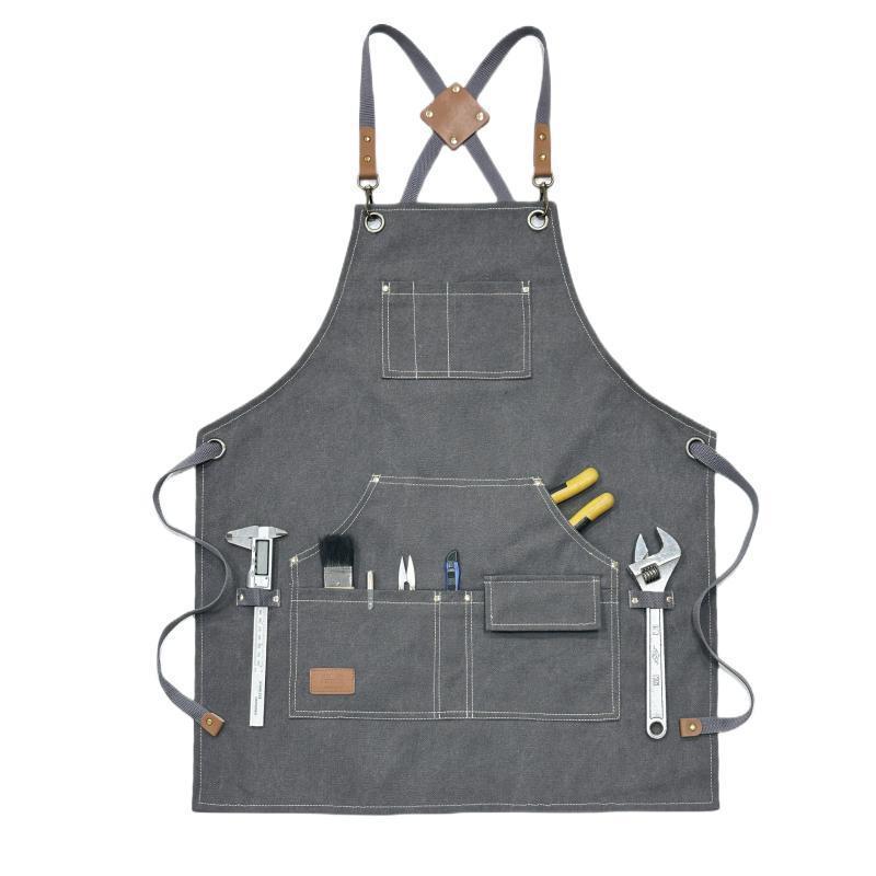 Canvas Apron With Multiple Poc - Gardening Tools Logo ulasan dan harga