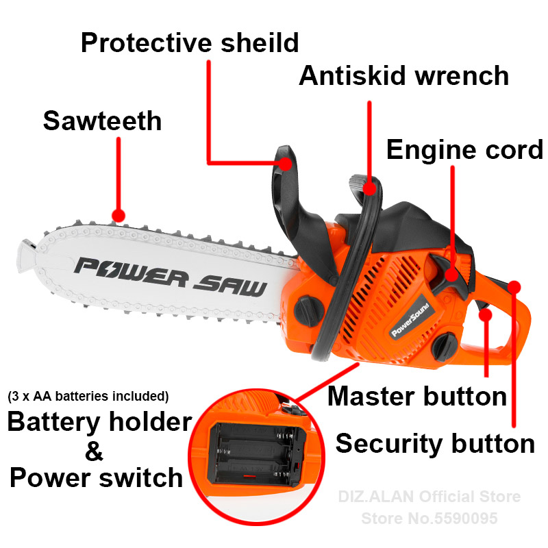Electric Toy Chainsaw Kids Toy - Gardening Tools For 6 Year Old ulasan dan harga