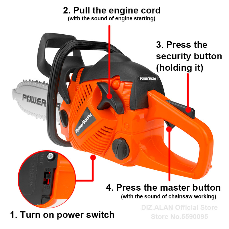 Electric Toy Chainsaw Kids Toy - Gardening Tools For 6 Year Old ulasan dan harga