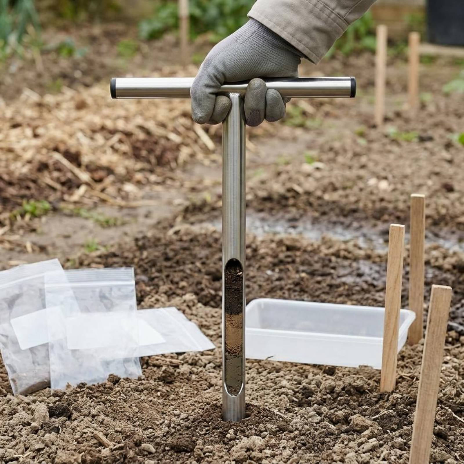 Stainless Steel Soil Sampler E - Gardening Tools And Uses ulasan dan harga