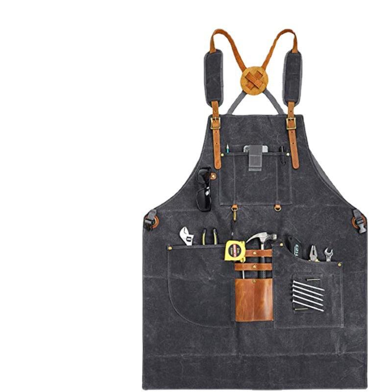 Men Canvas Apron Multifunction - Gardening Tools Logo ulasan dan harga