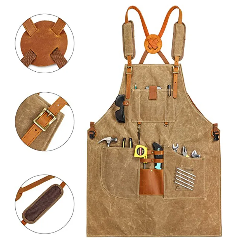 Canvas Apron Waterproof Tool A - Gardening Tools Logo ulasan dan harga