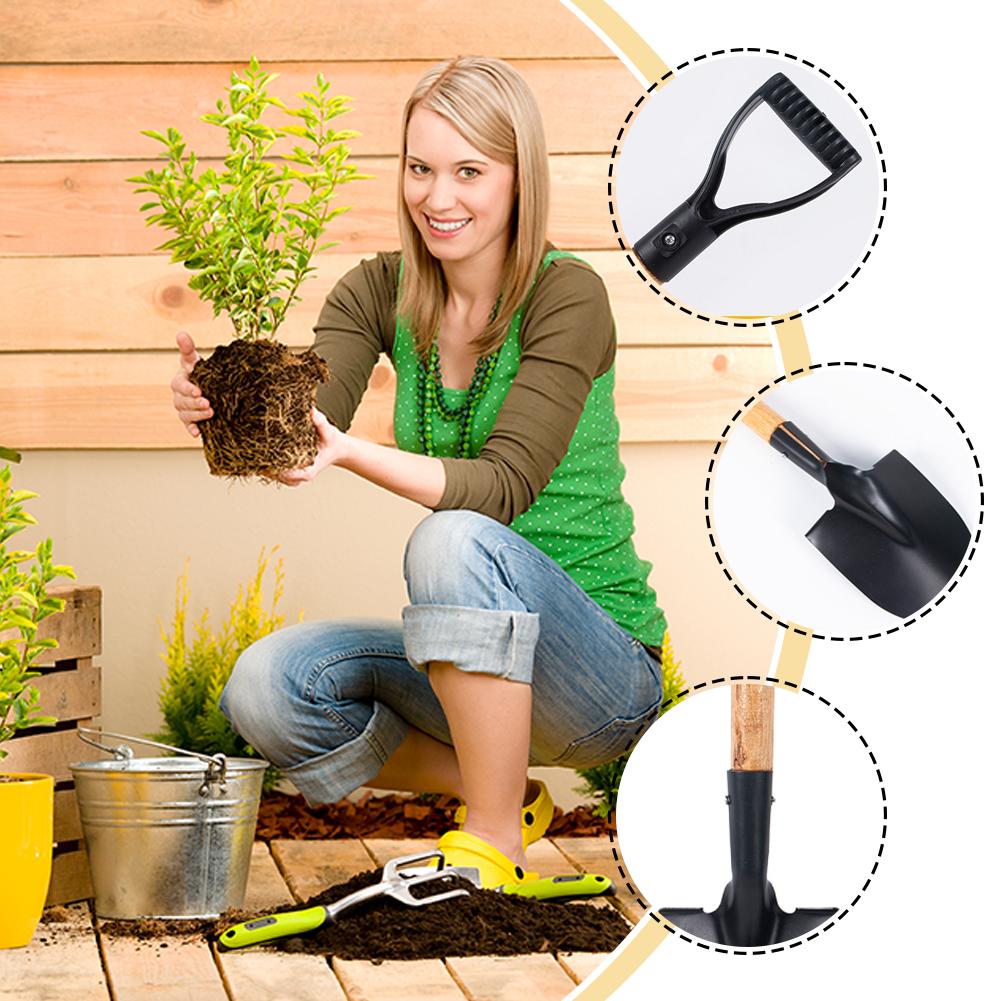 36cm Garden Shovel WIth Wooden - Gardening Tools For 6 Year Old ulasan dan harga