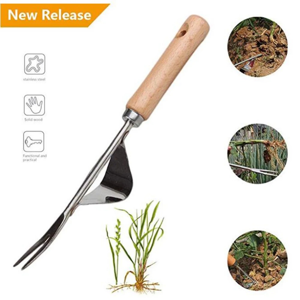 1pcs Wood Handle Stainless Ste - Gardening Tools To Remove Weeds ulasan dan harga