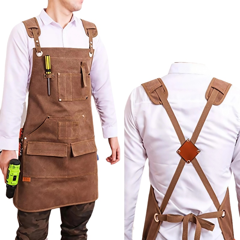 Heavy Duty Canvas Apron Custom - Gardening Tools Logo ulasan dan harga