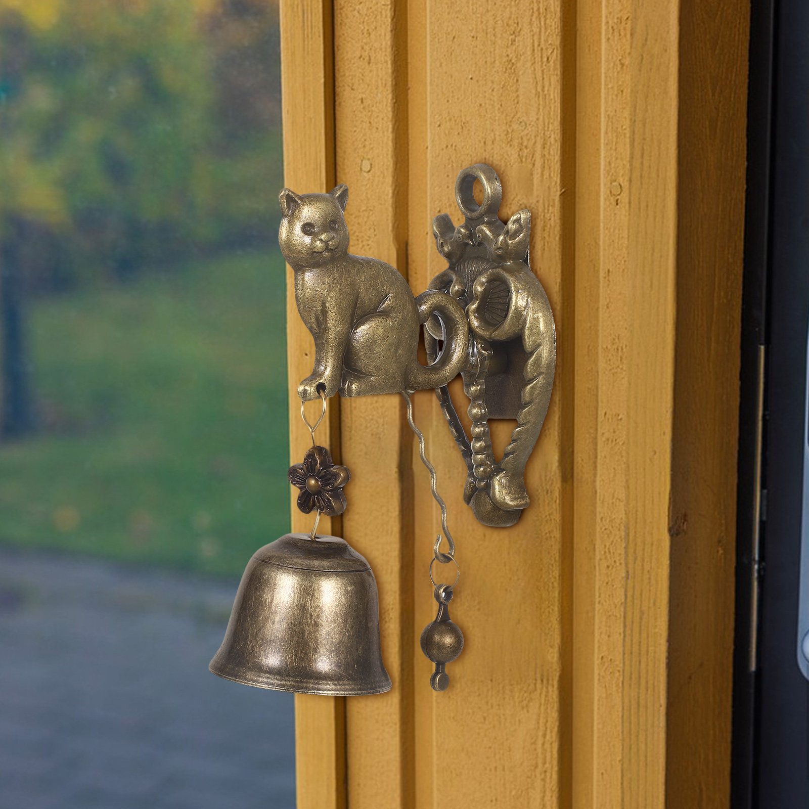 Vintage Metal Cat Doorbell Win - Gardening Tools Store ulasan dan harga